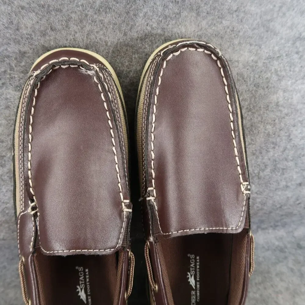 Deer Stag Boat Shoes Youth 6 Loafer Slip On Casual Classic Nautical Preppy Brown